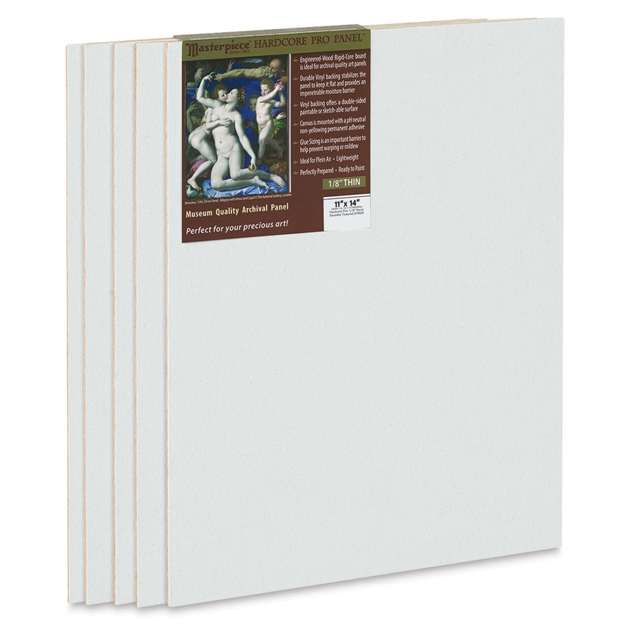 Masterpiece Sausalito Hardcore Pro Canvas Panel Pack - 11" x 14", Pkg of 5
